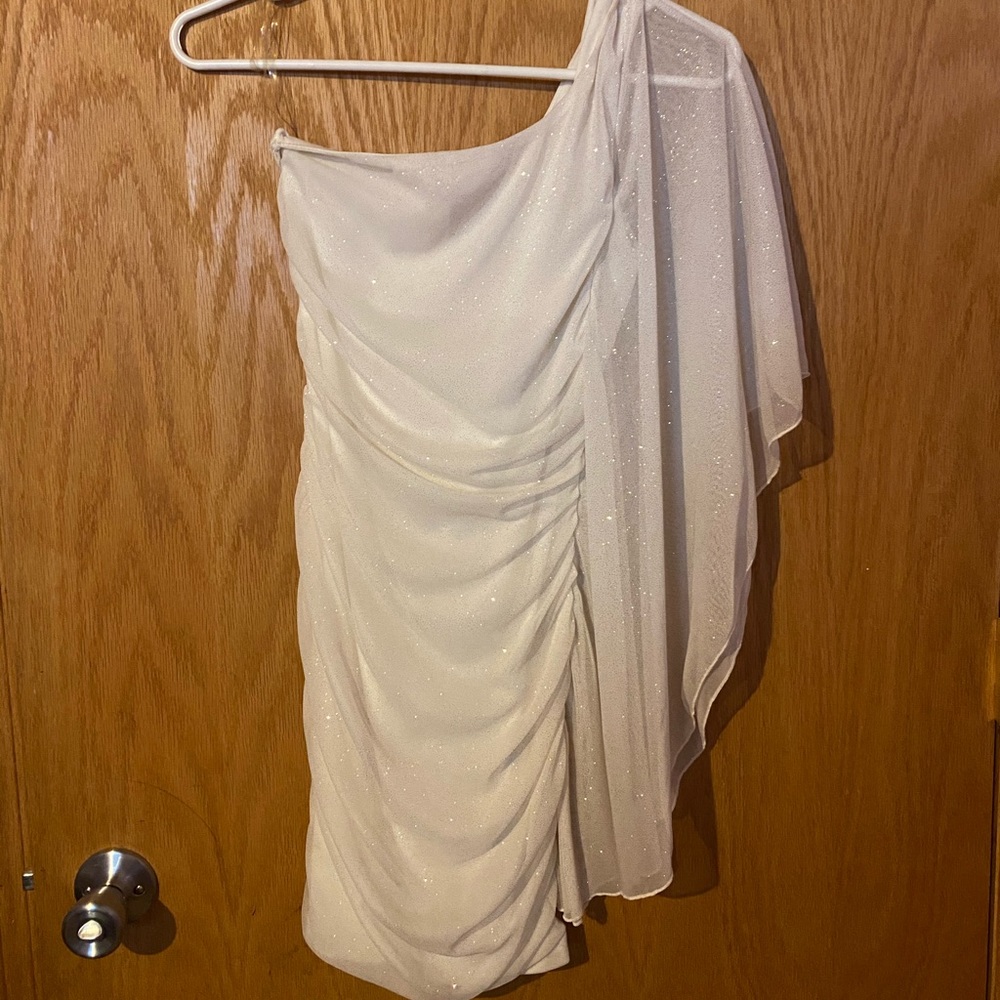Sparkly white dress!